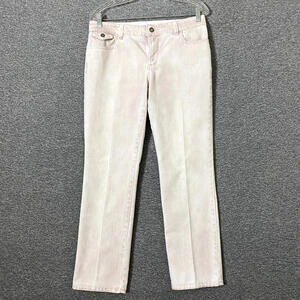 Chico’s Women's Size Size 0.5 Pink Cotton Blend Straight Leg Crop Denim Jeans